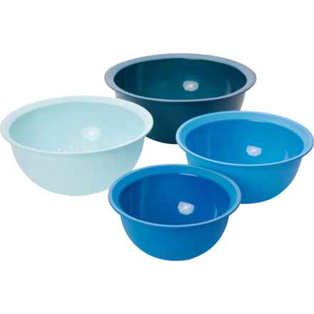 Basic Essentials Mixing Bowl and Colander Bowl Set - 4-Piece in Blue