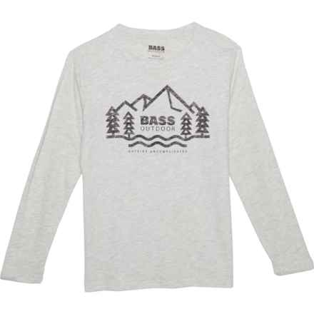 Bass Outdoor Big Boys Sketch Graphic T-Shirt - Long Sleeve in Oat Heather