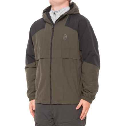 Bass Outdoor Full-Zip Hooded Jacket in Black/Olive