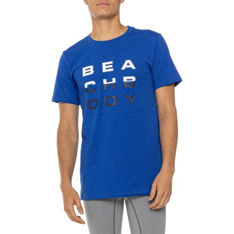 Beachbody Split GFX T-Shirt - Short Sleeve in Cobalt