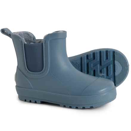 Bearpaw Baby Infant and Toddler Boys Ankle Rain Boots - Waterproof, Faux-Fur Lined in Slate