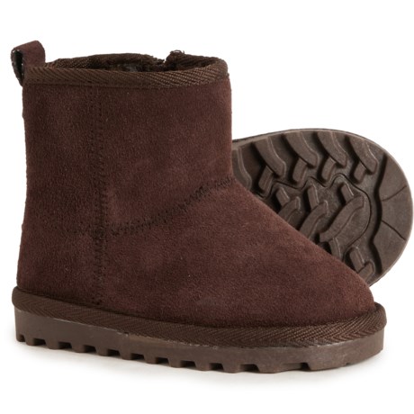 Bearpaw Baby Toddler Girls Faux-Shearling Boots - Suede in Chocolate