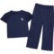 Bearpaw Big and Little Girls Active Shirt and Pants Set - Short Sleeve in Naval Academy