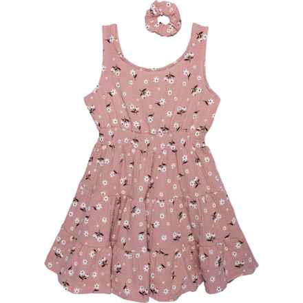 Bearpaw Big Girls Printed Dress - Sleeveless in Pink Floral