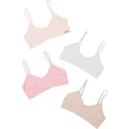 Bearpaw Big Girls Seamless Bras - 4-Pack in Rose/Lilac/Gray/Clouds