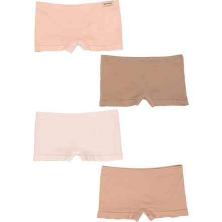 Bearpaw Big Girls Seamless Panties - 4-Pack, Briefs in Evening Sand/Almondine/Pearl/Rugby Tan