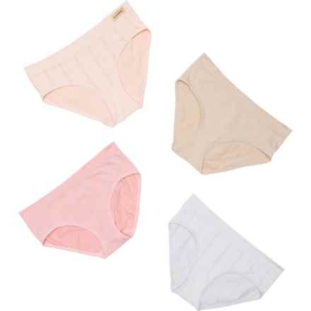 Bearpaw Big Girls Seamless Panties - 4-Pack, Briefs in Rose/Lilac/Gray/Clouds