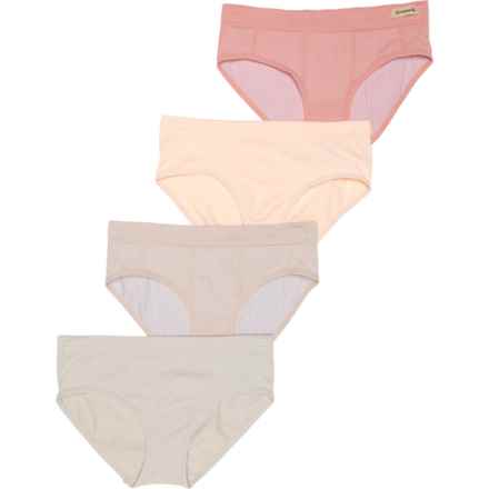 Bearpaw Big Girls Seamless Panties - 4-Pack in Rose Elegance/Peach Dust/Silver Gray/Oyster Mushro