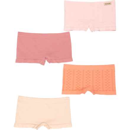 Bearpaw Big Girls Seamless Panties - 4-Pack in Strawberry Cream/Scallop Shell/Peach Pink/ Rose El