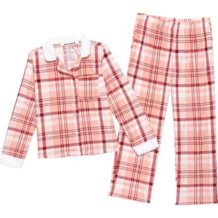 Bearpaw Big Girls Supersoft Pajamas - Long Sleeve in Masrhsmallow/Silver Pink