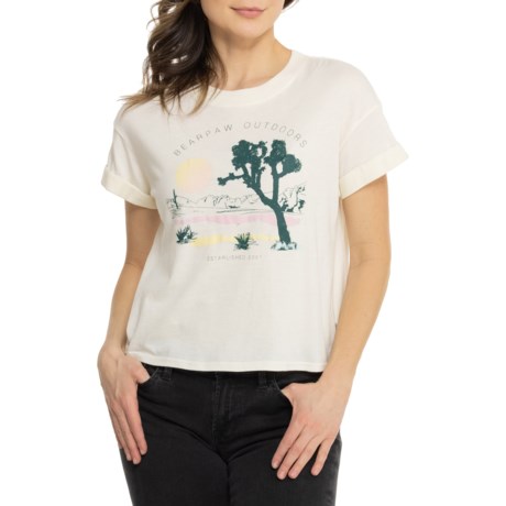 Bearpaw Desertscape Graphic T-Shirt - Short Sleeve in Whisper White
