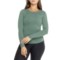 Bearpaw Fleece-Lined Base Layer Top - Long Sleeve in Green