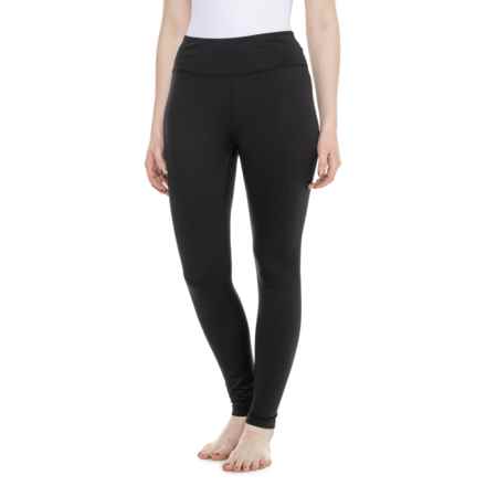 Bearpaw Fleece-Lined Thermal Base Layer Bottoms in Black
