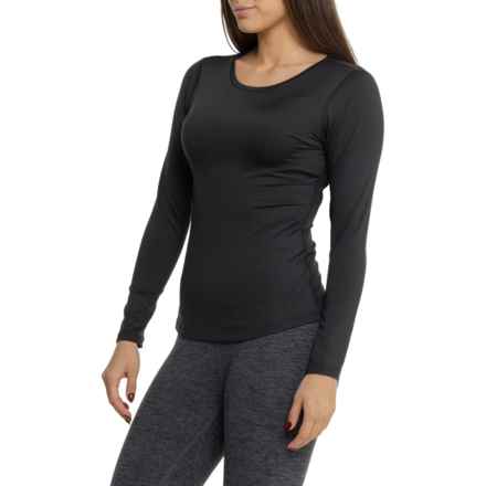 Bearpaw Fleece-Lined Thermal Base Layer Top - Long Sleeve in Black