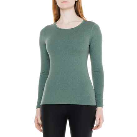 Bearpaw Fleece-Lined Thermal Base Layer Top - Long Sleeve in Green