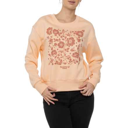 Bearpaw Floral Puff Graphic Sweatshirt in Peach