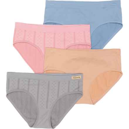 Bearpaw Girls Seamless Panties - 4-Pack, Briefs in Gray/Rose/Blush/Denim