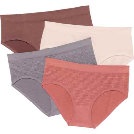 Bearpaw Girls Seamless Panties - 4-Pack, Briefs in Rose/Brown/Gray/Violet