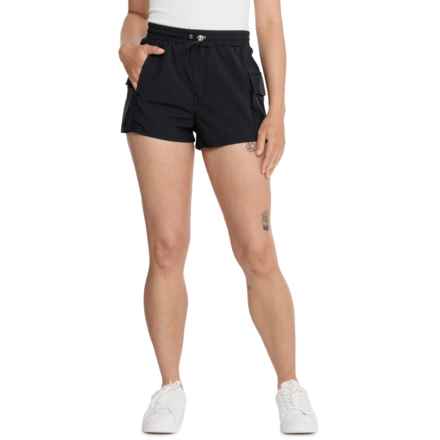 Bearpaw High-Waisted Ripstop Hiking Shorts in Black