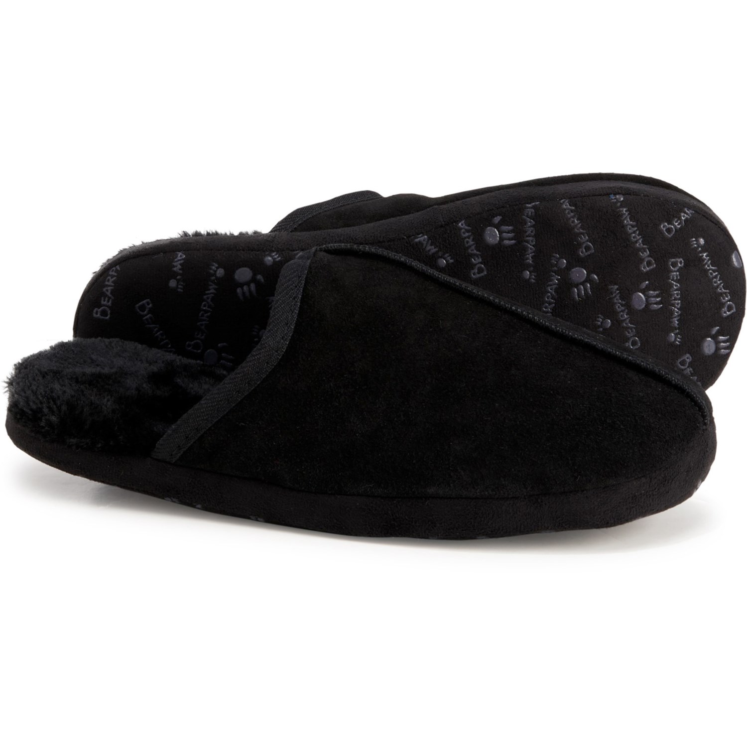 bearpaw slippers black