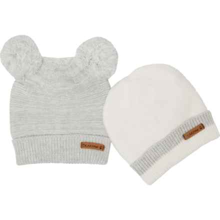 Bearpaw Knit Beanie Set (For Infants) in Cloud