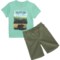 Bearpaw Little Boys National Parks T-Shirt and Shorts Set - Short Sleeve in Green
