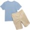 4DJJA_2 Bearpaw Little Boys National Parks T-Shirt and Shorts Set - Short Sleeve