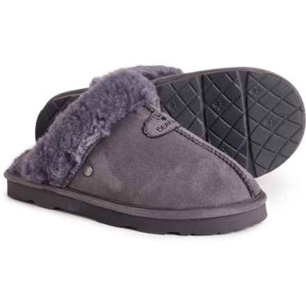 Bearpaw Loki Vegan Slide Slippers (For Women) in Charcoal