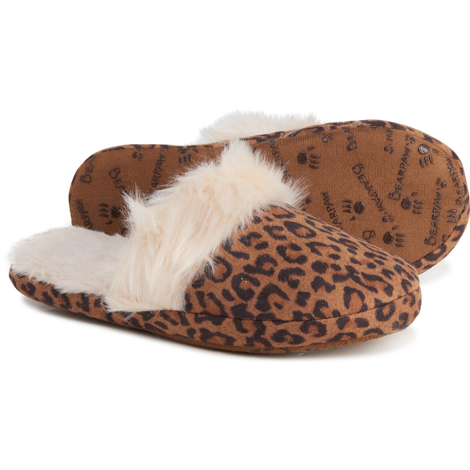 leopard scuff slippers