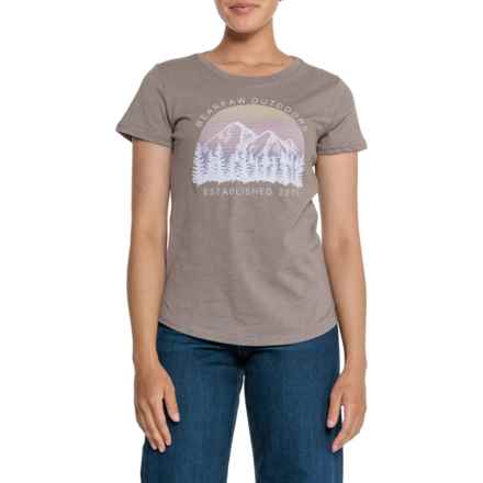 Bearpaw Scenic Mountains Graphic T-Shirt - Short Sleeve in Driftwood