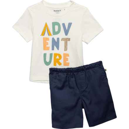 Bearpaw Toddler Boys National Parks T-Shirt and Shorts Set - Short Sleeve in Ivory