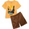 Bearpaw Toddler Boys National Parks T-Shirt and Shorts Set - Short Sleeve in Orange