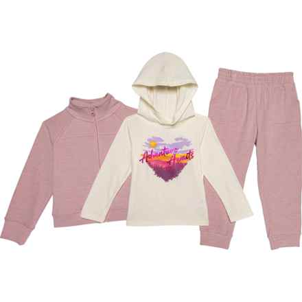 Bearpaw Toddler Girls Jacket, Hooded Shirt and Pants Set - Long Sleeve in Multi