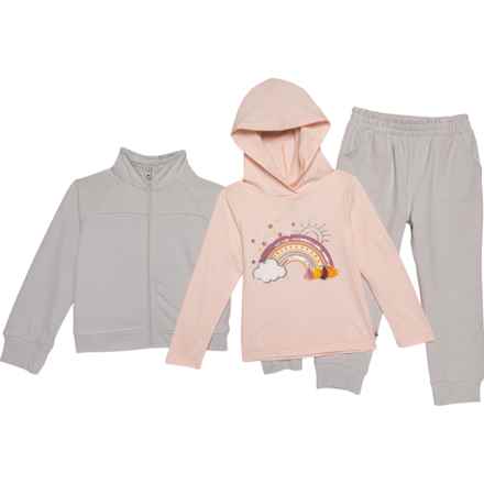 Bearpaw Toddler Girls Jacket, Hooded Shirt and Pants Set - Long Sleeve in Multi