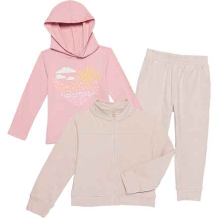 Bearpaw Toddler Girls Jacket, Hooded Shirt and Pants Set - Long Sleeve in Multi