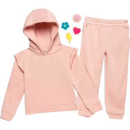 Bearpaw Toddler Girls Ruffle Hoodie and Joggers Set in Multi