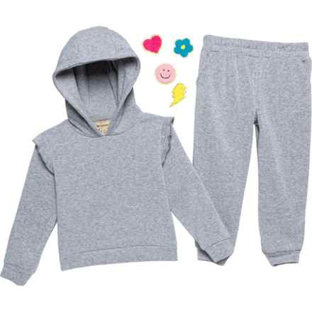 Bearpaw Toddler Girls Ruffle Hoodie and Joggers Set in Multi