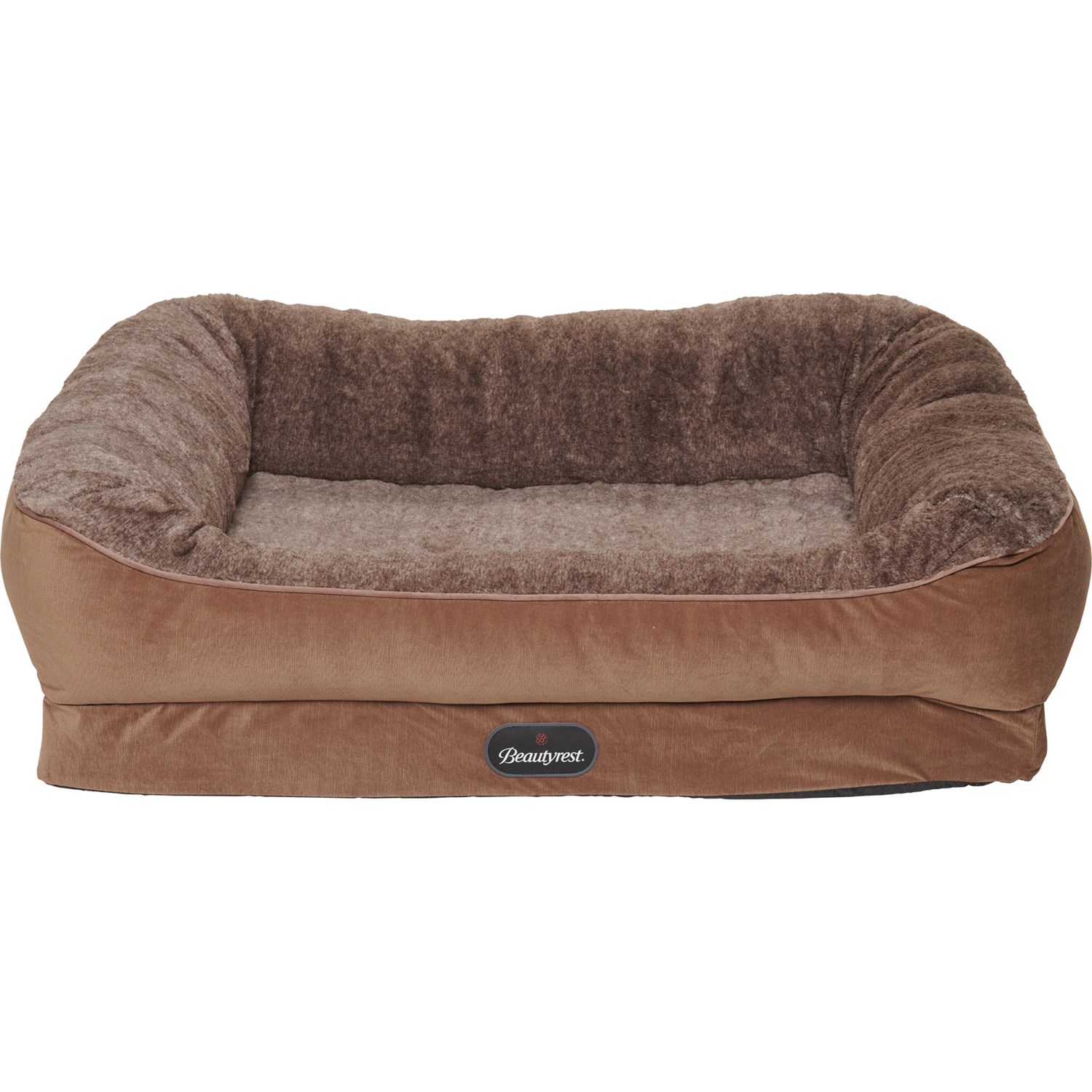 Beautyrest Large UltraPlush Cuddler Dog Bed 42x34”, Brown Save 33