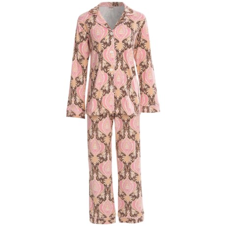 Bedhead Patterned Cotton Knit Pajamas - Long Sleeve (For Women) - Save 36%
