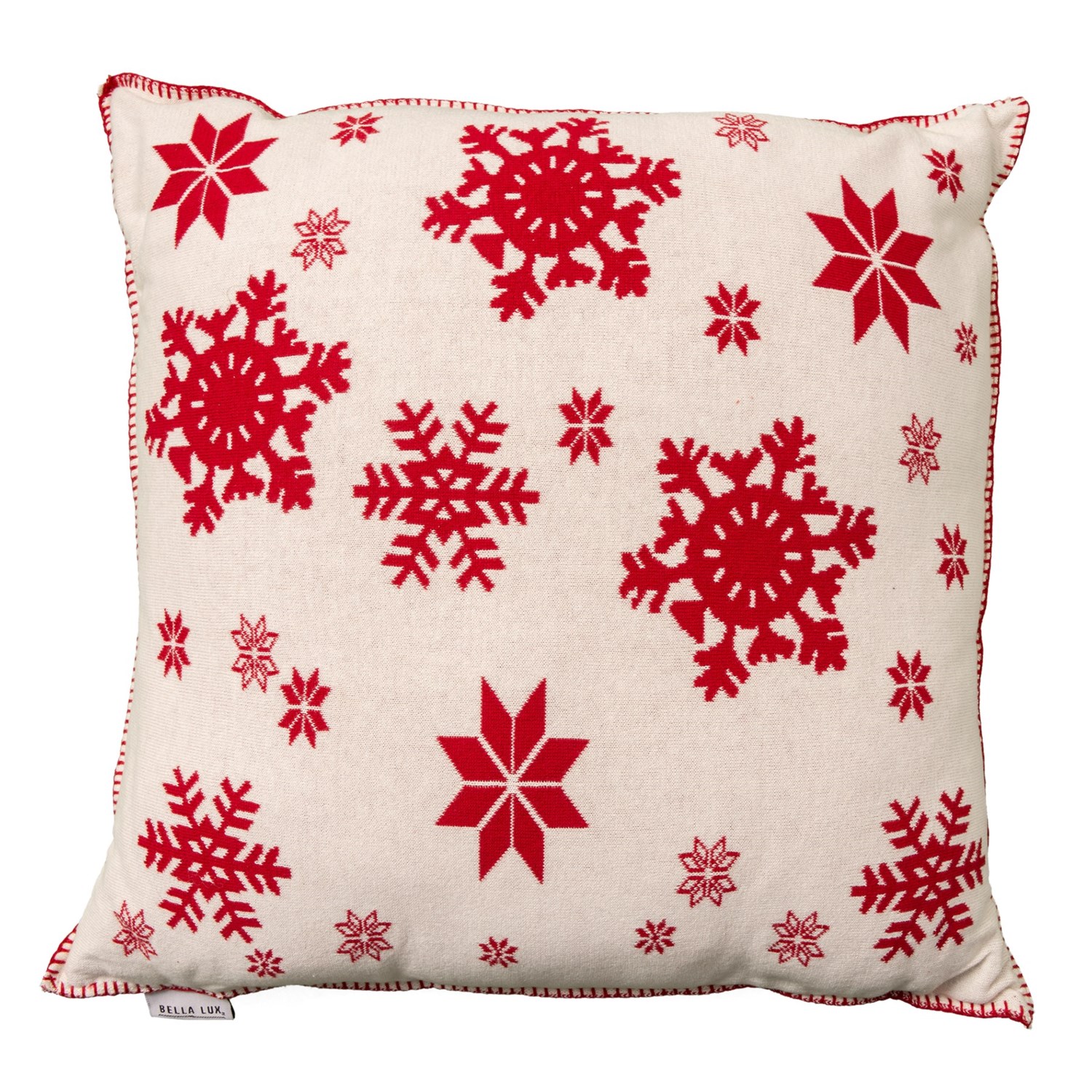 Bella Lux Snowflake Print Knit Throw Pillow 20x20 Save 64