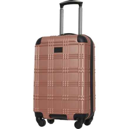 Ben Sherman 20” Nottingham Carry-On Spinner Suitcase - Hardside, Expandable, Rose Gold in Rose Gold