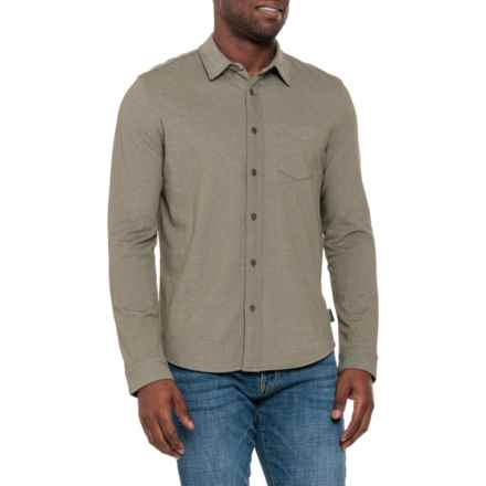 Ben Sherman Birdseye Pique Knit Button-Front Shirt - Long Sleeve in Camouflage