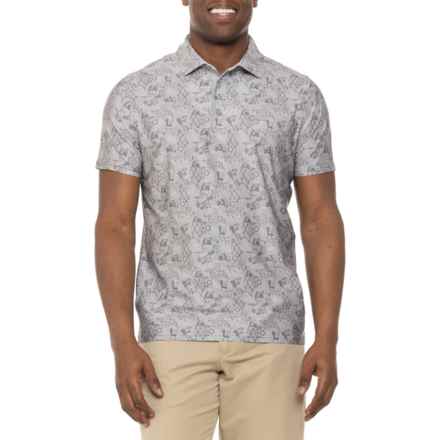 Ben Sherman Pring Brighton Tech Jersey Polo Shirt - Short Sleeve in Grey