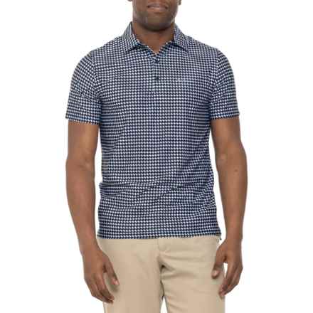 Ben Sherman Print Optic Geotech Jersey Polo Shirt - Short Sleeve in Navy