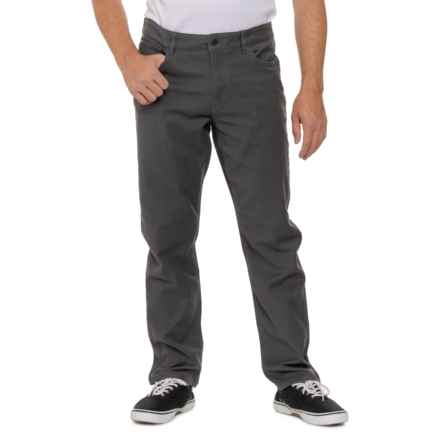 Ben Sherman Stretch Twill Loop Back Terry Pants in Dark Grey