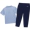 4XPJG_2 Ben Sherman Toddler Boys Geo Tech Polo Shirt and Pants Set - Short Sleeve