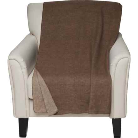 Berkshire Blanket Two-Tone Throw Blanket - 50x70”, Cashmere-Wool Blend in Foal