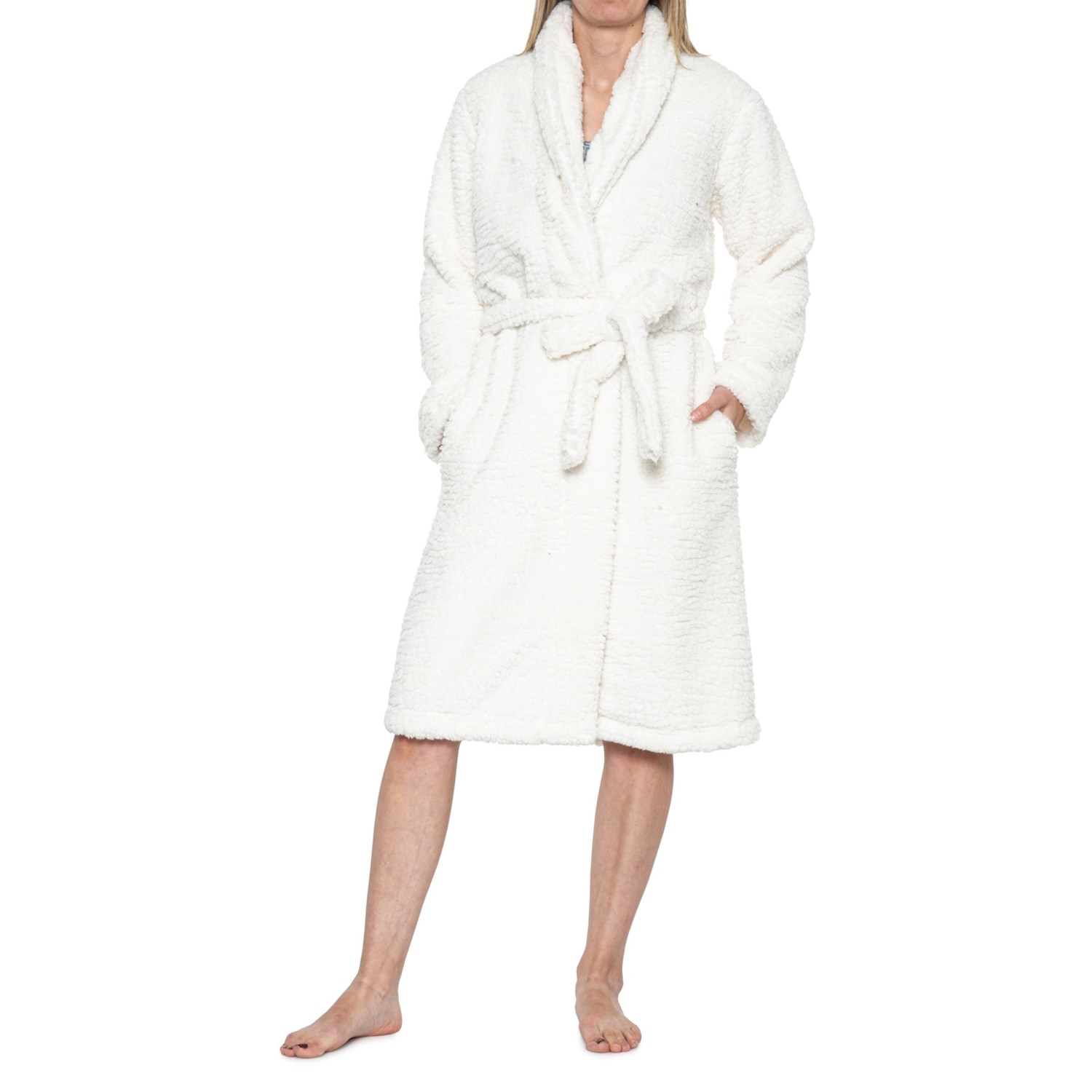 Berkshire Home Wear Sherpa Shawl-Collar Robe - 42”, Long Sleeve - Save 50%