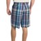7055A_3 Berle Madras Plaid Shorts - Double-Reverse Pleats (For Men)