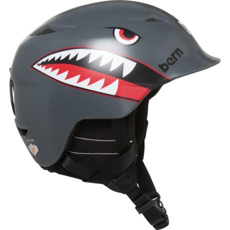 Bern Camino Ski Helmet (For Boys and Girls) in Satin Grey/Flying Tiger